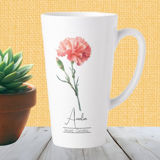 Geburtsmonat Blume Januar Nation Latte Tasse