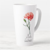 Geburtsmonat Blume Januar Nation Latte Tasse (Rechte Ecke)
