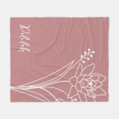 Geburtsmonat Blume, Juli Kalligraphiename Fleecedecke (Vorderseite (Horizontal))