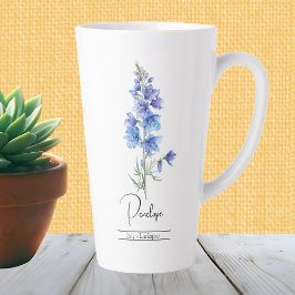 Geburtsmonat Blume Juli Larkspur Milchtasse