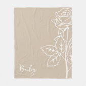 Geburtsmonat-Blume, Juni-Kalligraphiename Fleecedecke (Vorderseite)