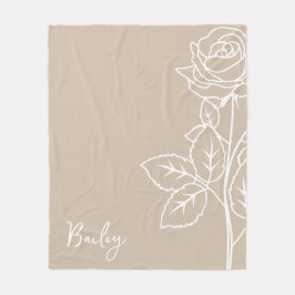 Geburtsmonat-Blume, Juni-Kalligraphiename Fleecedecke