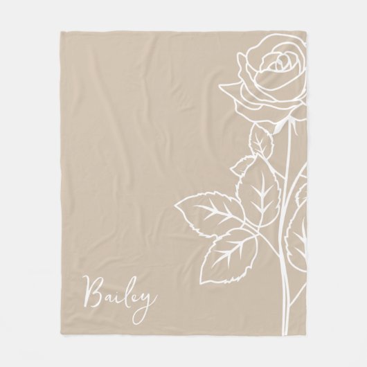 Geburtsmonat-Blume, Juni-Kalligraphiename Fleecedecke (Vorderseite)