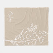 Geburtsmonat-Blume, Mai-Kalligraphiename Fleecedecke (Vorderseite (Horizontal))