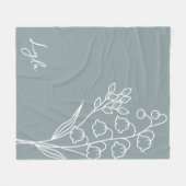 Geburtsmonat-Blume, Mai-Kalligraphiename Fleecedecke (Vorderseite (Horizontal))