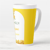 Geburtsmonat Blume März affodil Personalisiert Milchtasse (Rechte Ecke)