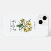 Geburtsmonat-Blume März-Daffodia Case-Mate iPhone Hülle (Rückseite (Horizontal))