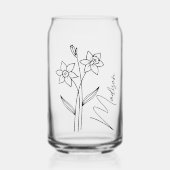 Geburtsmonat Blume März Daffodil Bridesmaid Dosenglas (Vorderseite)