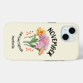 Geburtsmonat Blume NOVEMBER Individuelle Name Chri Case-Mate iPhone Hülle (Rückseite (Horizontal))