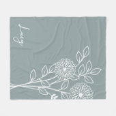 Geburtsmonat-Blume, November Kalligraphiename Fleecedecke (Vorderseite (Horizontal))