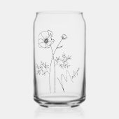 Geburtsmonat Blume Oktober Cosmos Bridesmaid Dosenglas (Vorderseite)