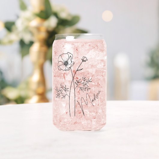 Geburtsmonat Blume Oktober Cosmos Bridesmaid Dosenglas (Insitu (Hochzeit))