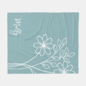 Geburtsmonat Blume, Oktober Kalligraphiename Fleecedecke (Vorderseite (Horizontal))