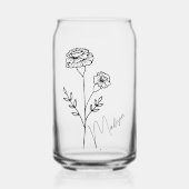 Geburtsmonat Blume Oktober Marigold Bridesmaid Dosenglas (Vorderseite)