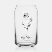 Geburtsmonat Blume Oktober Marigold Bridesmaid Dosenglas (Vorderseite)