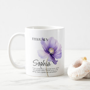 Geburtsmonat Blume Personalisiert Kaffeetasse