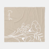 Geburtsmonat-Blume, September-Kalligraphiename Fleecedecke (Vorderseite (Horizontal))