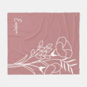 Geburtsmonat-Blume, September-Kalligraphiename Fleecedecke (Vorderseite (Horizontal))