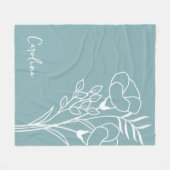 Geburtsmonat-Blume, September-Kalligraphiename Fleecedecke (Vorderseite (Horizontal))