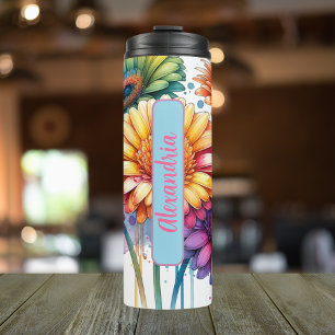 Geburtsmonat Blume September Personalisiert 16 oz Thermosbecher
