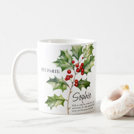 Geburtsmonat Dezember Blume Personalisiert Kaffeetasse