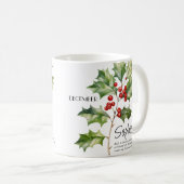 Geburtsmonat Dezember Blume Personalisiert Kaffeetasse (VorderseiteRechts)