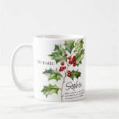 Geburtsmonat Dezember Blume Personalisiert Kaffeetasse (Links)
