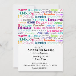Geburtsmonat Dezember Einladung