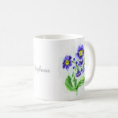 Geburtsmonat Februar Violet Blume Name Kaffeetasse (VorderseiteRechts)