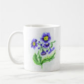 Geburtsmonat Februar Violet Blume Name Kaffeetasse (Links)
