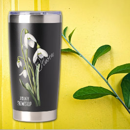 Geburtsmonat Januar Snowdrop Name Thermobecher