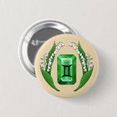 Geburtsmonat Mai Gemini Button (Vorne & Hinten)