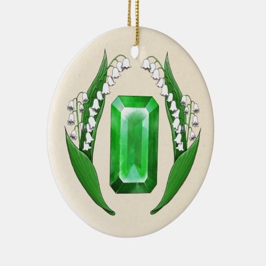 Geburtsmonat Mai Keramikornament (Rechts)