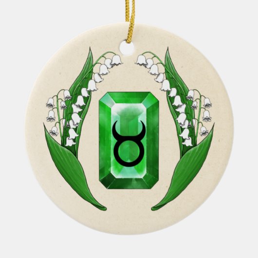 Geburtsmonat May Taurus Keramikornament (Vorne)