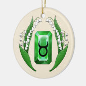 Geburtsmonat May Taurus Keramikornament (Links)