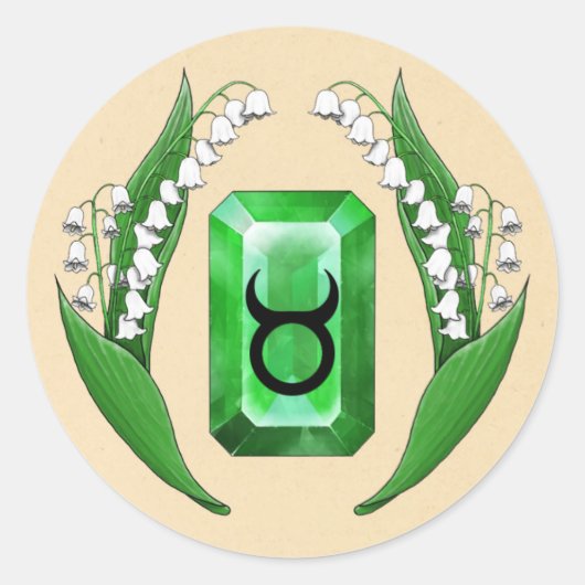 Geburtsmonat May Taurus Runder Aufkleber (Vorderseite)