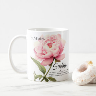 Geburtsmonat November Blume Personalisiert Kaffeetasse