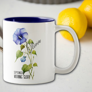 Geburtsmonat September Blume Name Zweifarbige Tasse