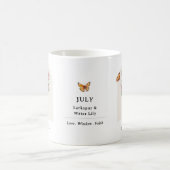 Geburtsmonats-Blumen-Tasse Juli Kaffeetasse (Mittel)