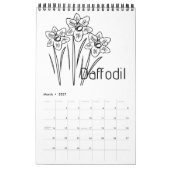 Geburtsmonats-Blumenkalender Kalender (Mär 2027)