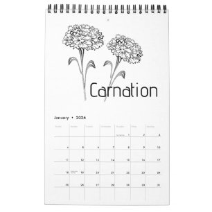 Geburtsmonats-Blumenkalender Kalender