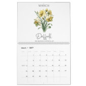 Geburtsmonatsblume Kalender (Mär 2027)