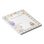 Geburtsnachricht der Ente Notizblock (angewinkelt)