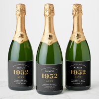 Geburtsname 1952 Black Gold Elegant Chic