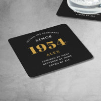 Geburtsname 1954 Black Gold Elegant Chic