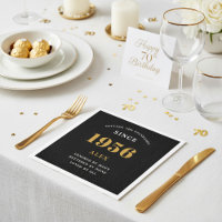 Geburtsname 1956 Black Gold Elegant Chic
