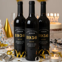 Geburtsname 1956 Black Gold Elegant Chic
