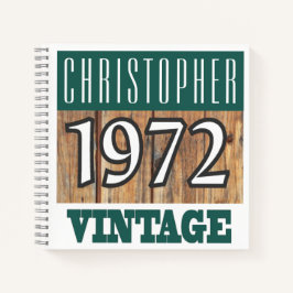 Geburtsname 1972 notizblock