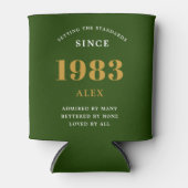 Geburtsname 1983 Green Gold Elegant Chic Dosenkühler (Vorderseite)