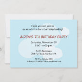 Geburtsname 7. Geburtstagshubschrauber Einladung (Rückseite)